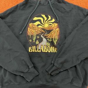 Billabong women’s  Black Hoodie with Graphic Design